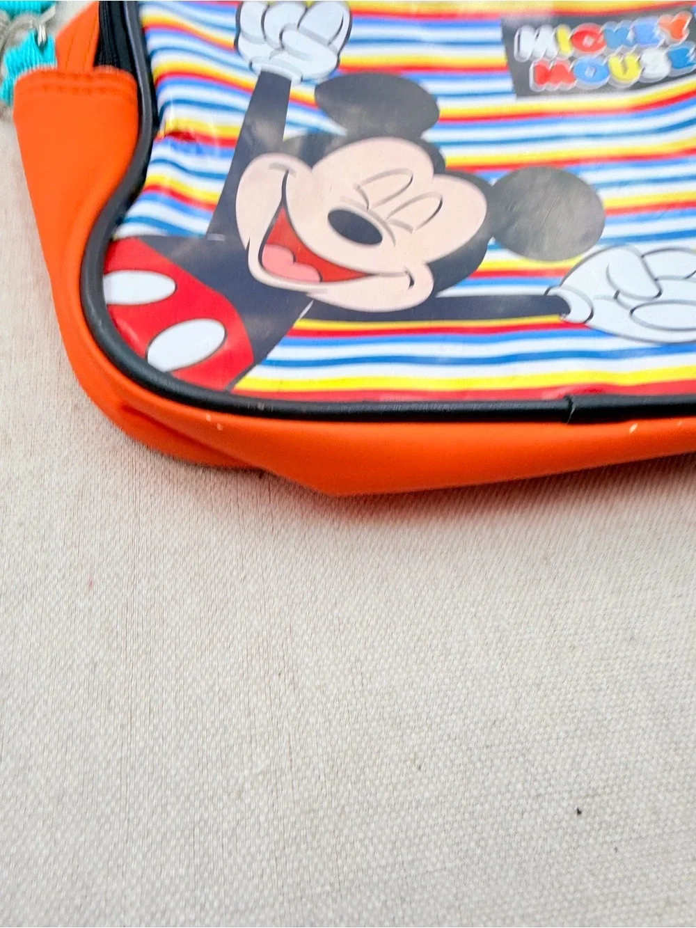 Disney Mickey Mouse Kids Lunch Bag - Orange & Turquoise